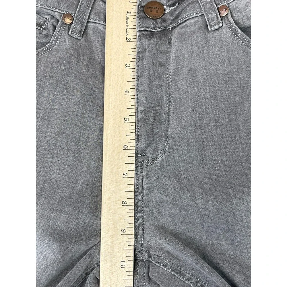 Barbell Jeans Mens 28 Gray Straight Mid‎ Rise Logo Pockets Preppy Adult